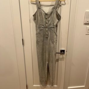 Faherty Grey Denim Jumpsuit
